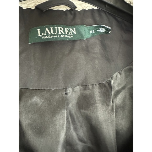 Lauren Ralph Lauren Down Puffer Coat Sherpa Faux Fur Hood Black Women's Size XL - Picture 12 of 16